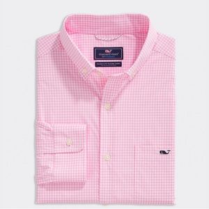 Vineyard Vines Classic Fit Tucker Button-Down Shirt in Pink
